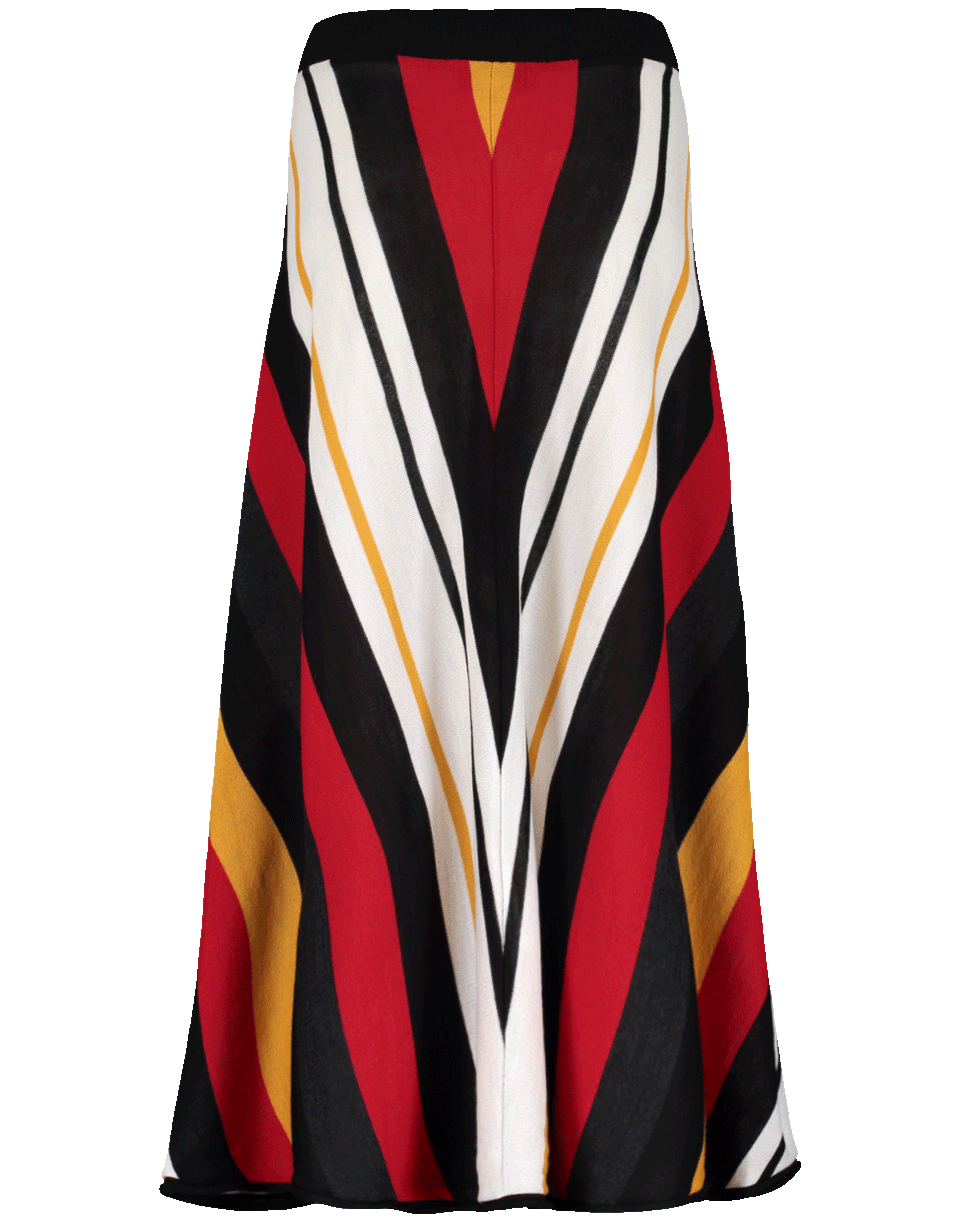 MSGM-Diagonal Striped Midi Skirt-