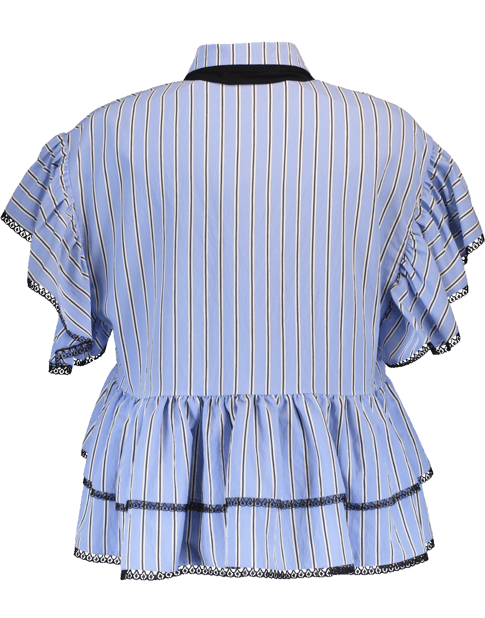 Striped Ruffle Blouse CLOTHINGTOPBLOUSE MSGM   