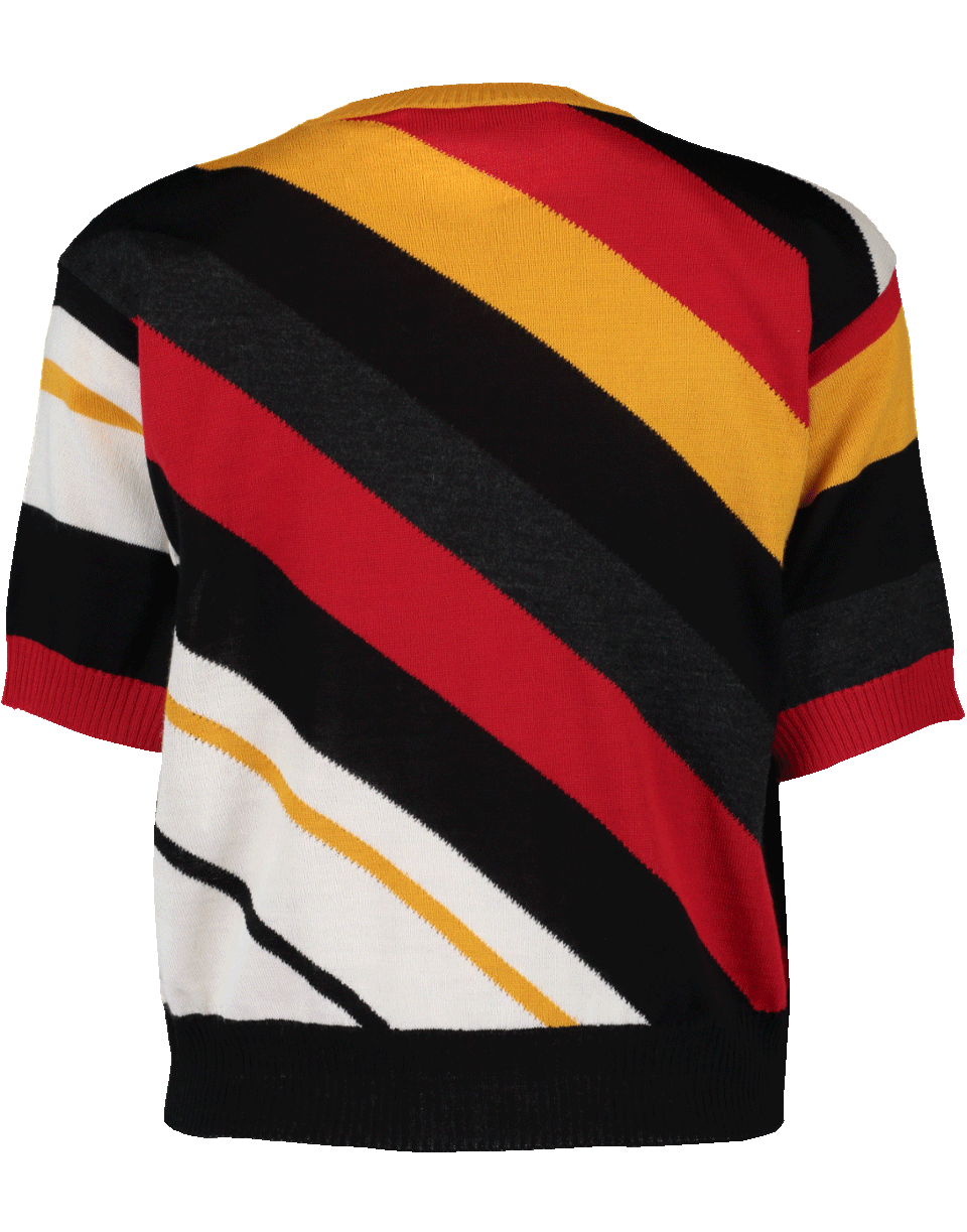MSGM-Diagonal Striped Knit Sweater-