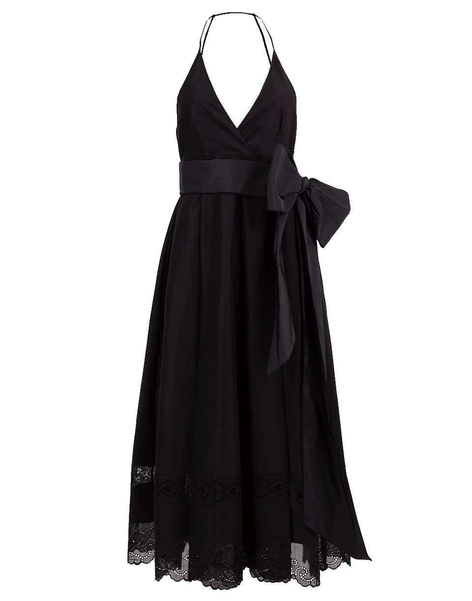 N0.21-Halter Bow Dress-BLACK
