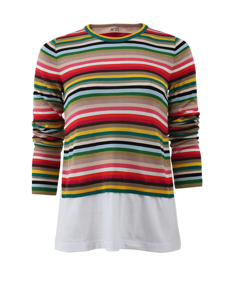 N0.21-Striped Sweater-