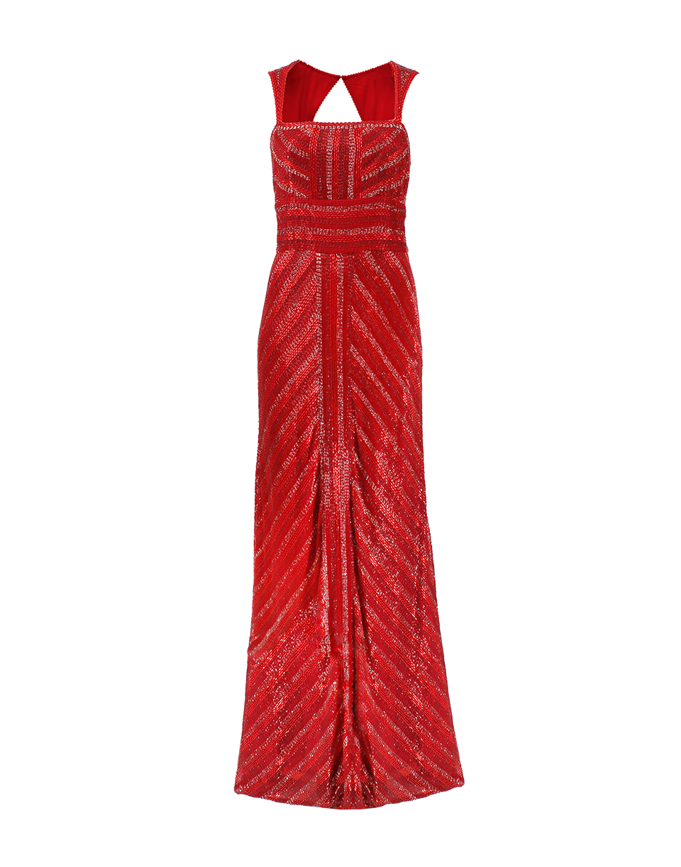 Chevron Deco Bead Gown CLOTHINGDRESSGOWN NAEEM KHAN   