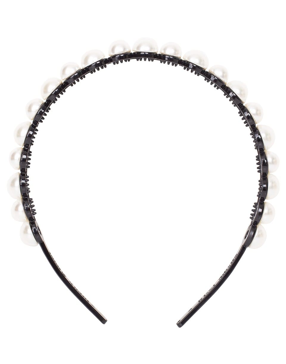 NAHMU-Large Pearl Row Headband-BLACK