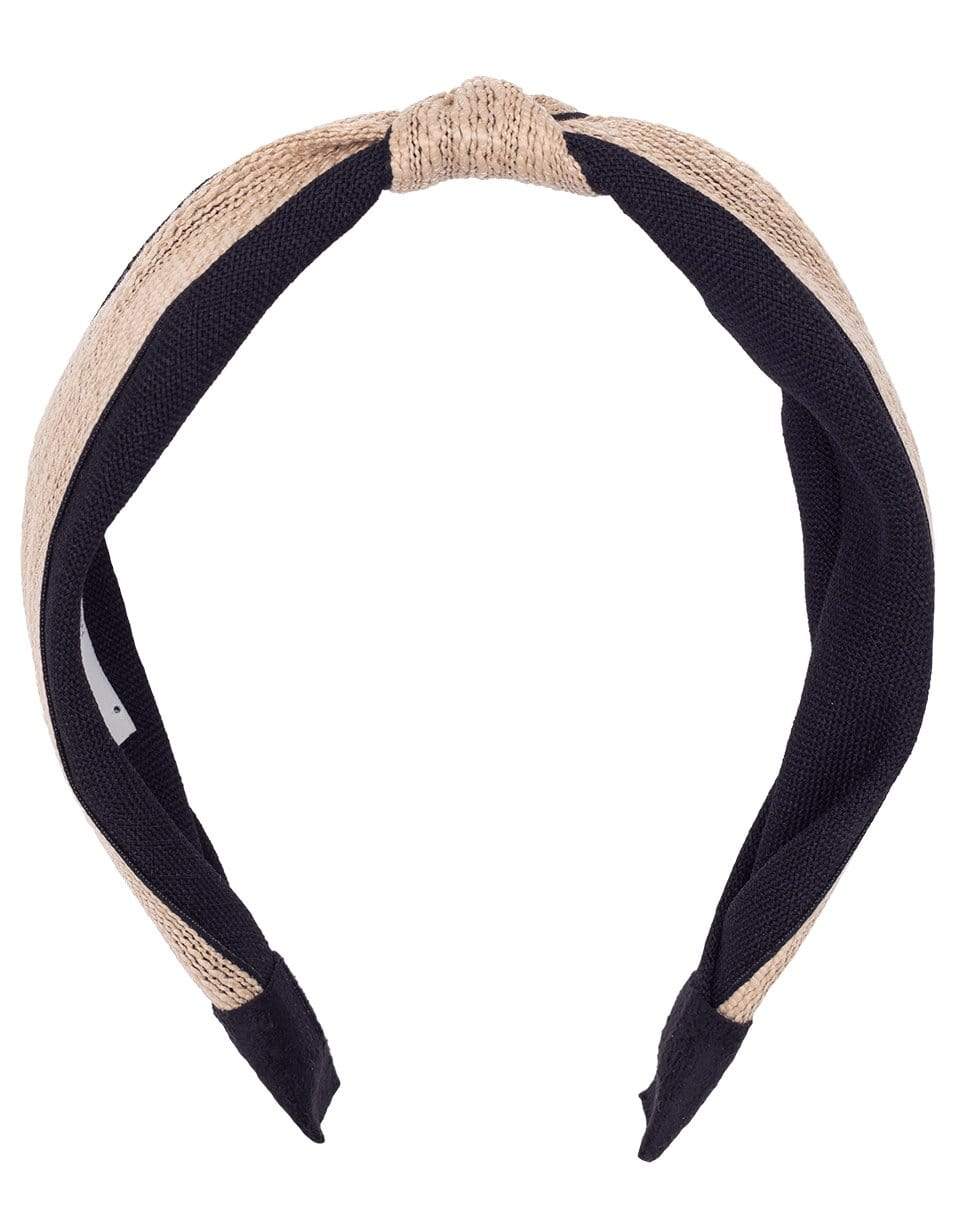 NAHMU-Black and Gold Top Knot Headband-BLK/GLD