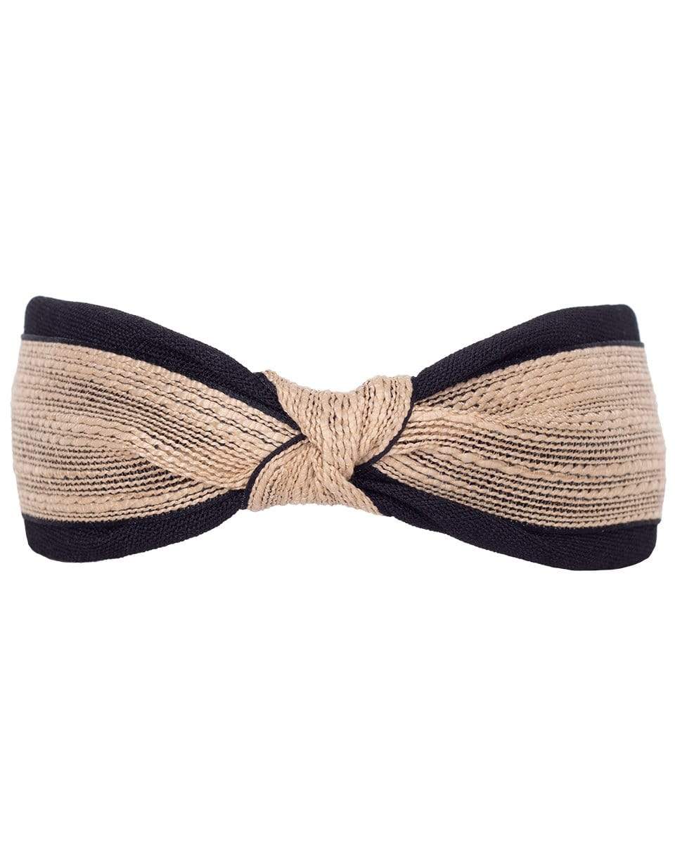 NAHMU-Black and Gold Top Knot Headband-BLK/GLD