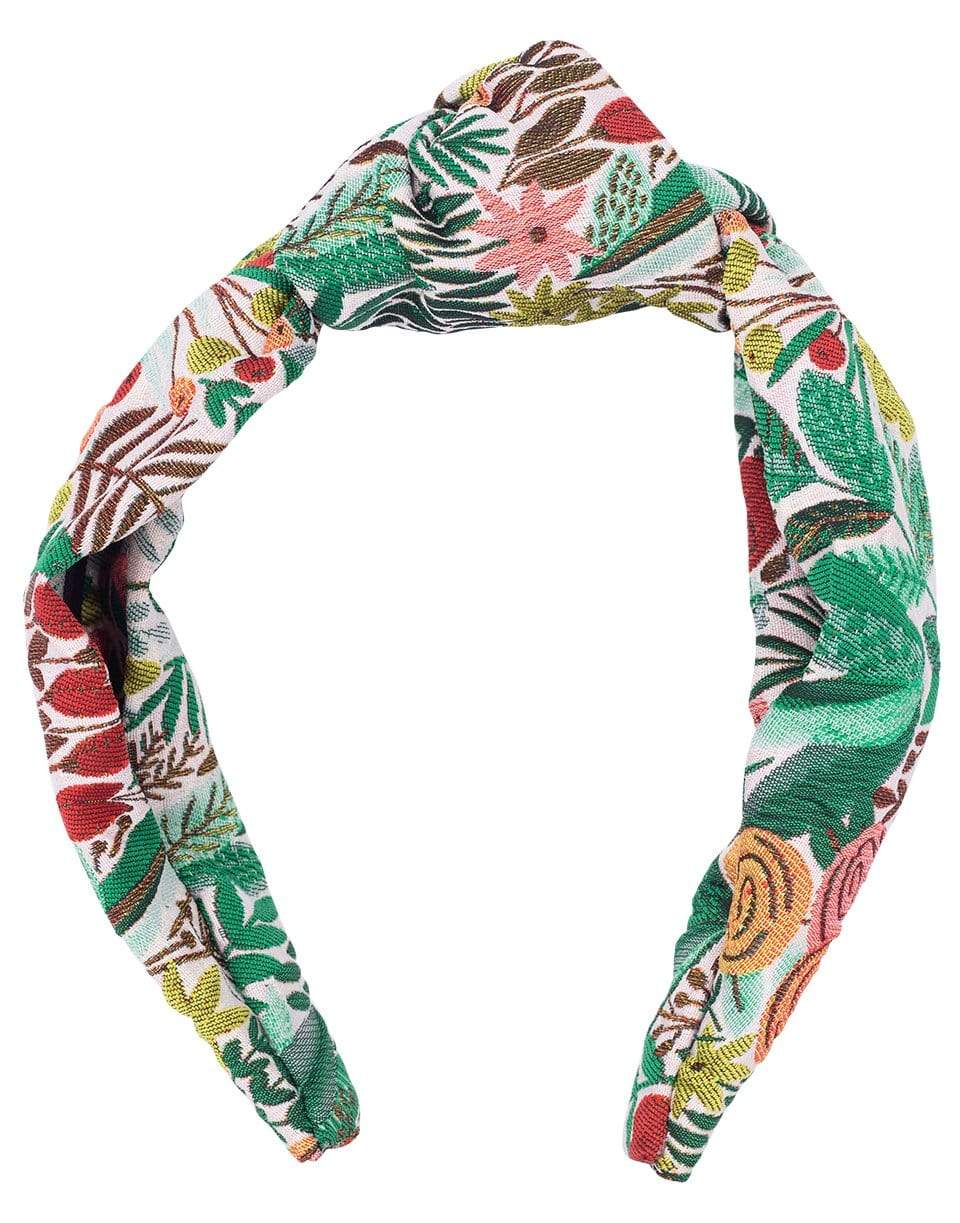 NAHMU-Top Knot Floral Headband-GREEN