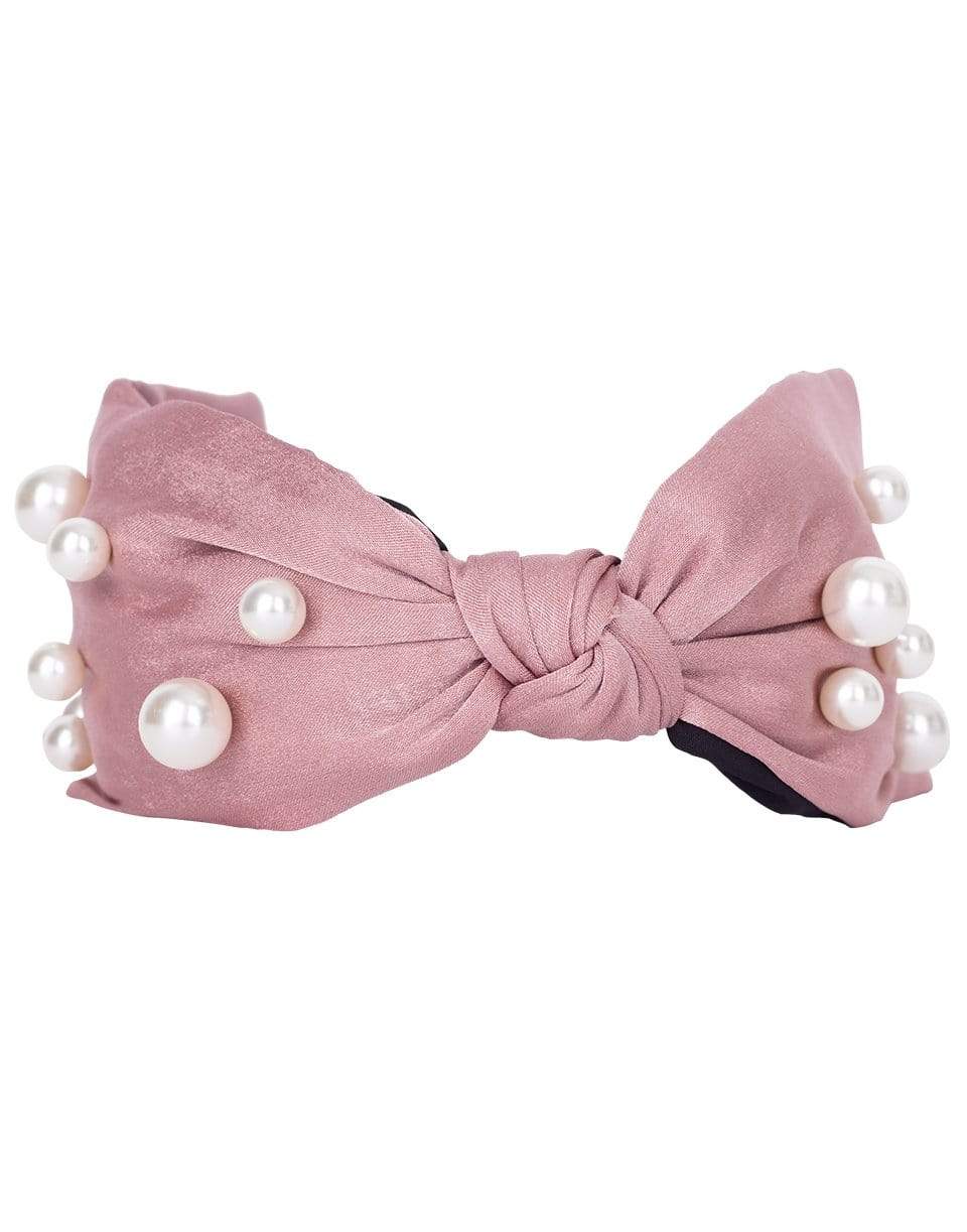 NAHMU-Pink Knot Pearl Headband-PINK
