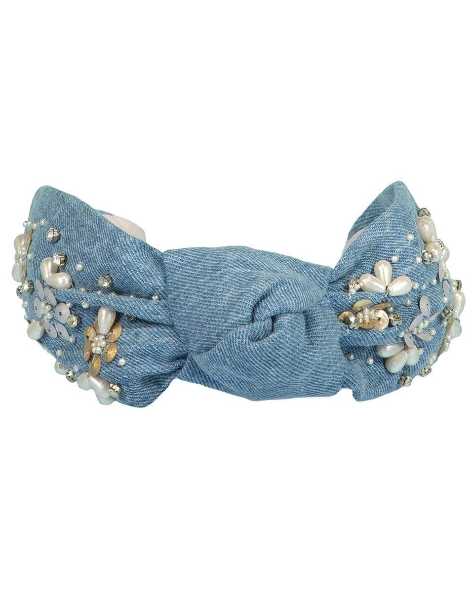 NAMJOSH-Denim Embroidered Headband-WHTPEARL