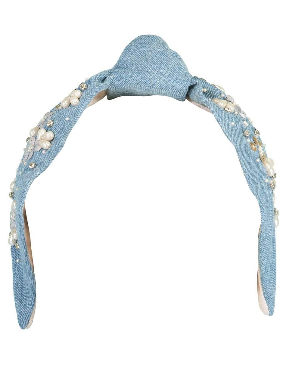 NAMJOSH-Denim Embroidered Headband-WHTPEARL