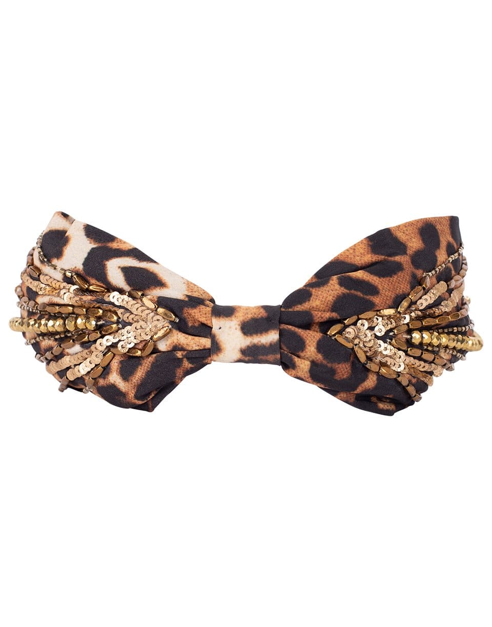 NAMJOSH-Gold Sequin Leopard Headband-LPRD/GLD