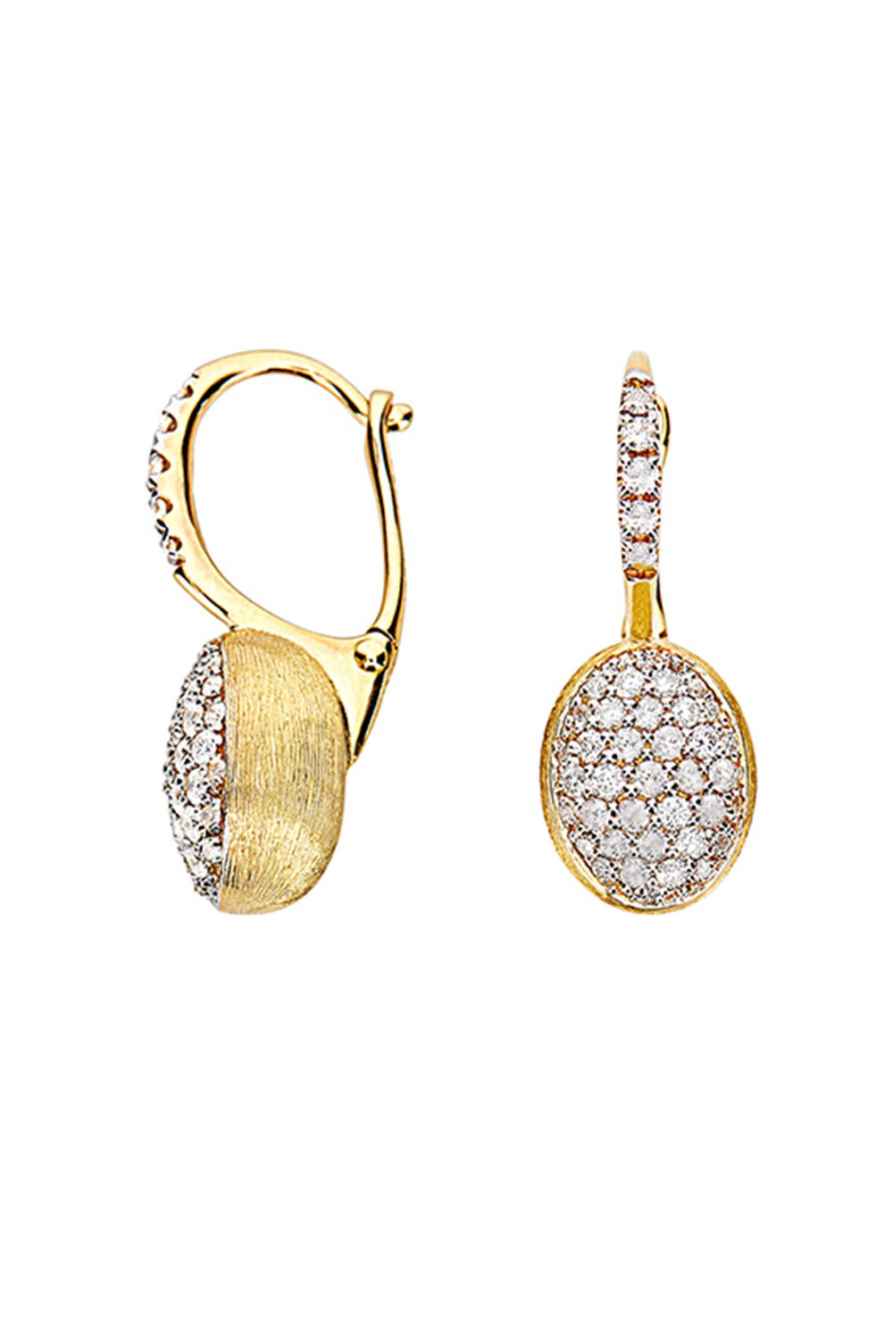 NANIS-Ciliegine Small Diamond Drop Earrings-YELLOW GOLD