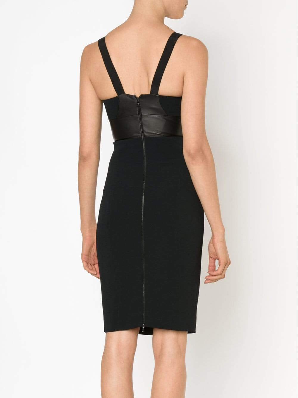 NARCISO RODRIGUEZ-Nappa Bustier Fitted Dress-