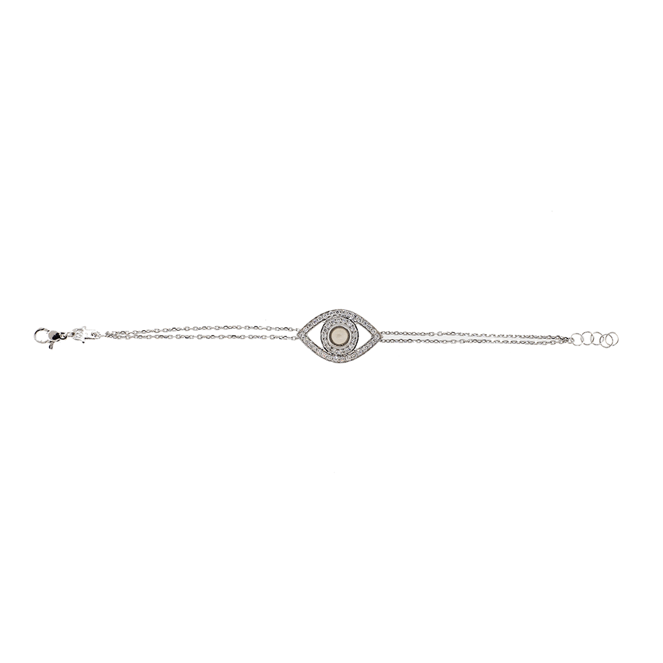 NETALI NISSIM-Diamond Big Eye Bracelet-WHITE GOLD