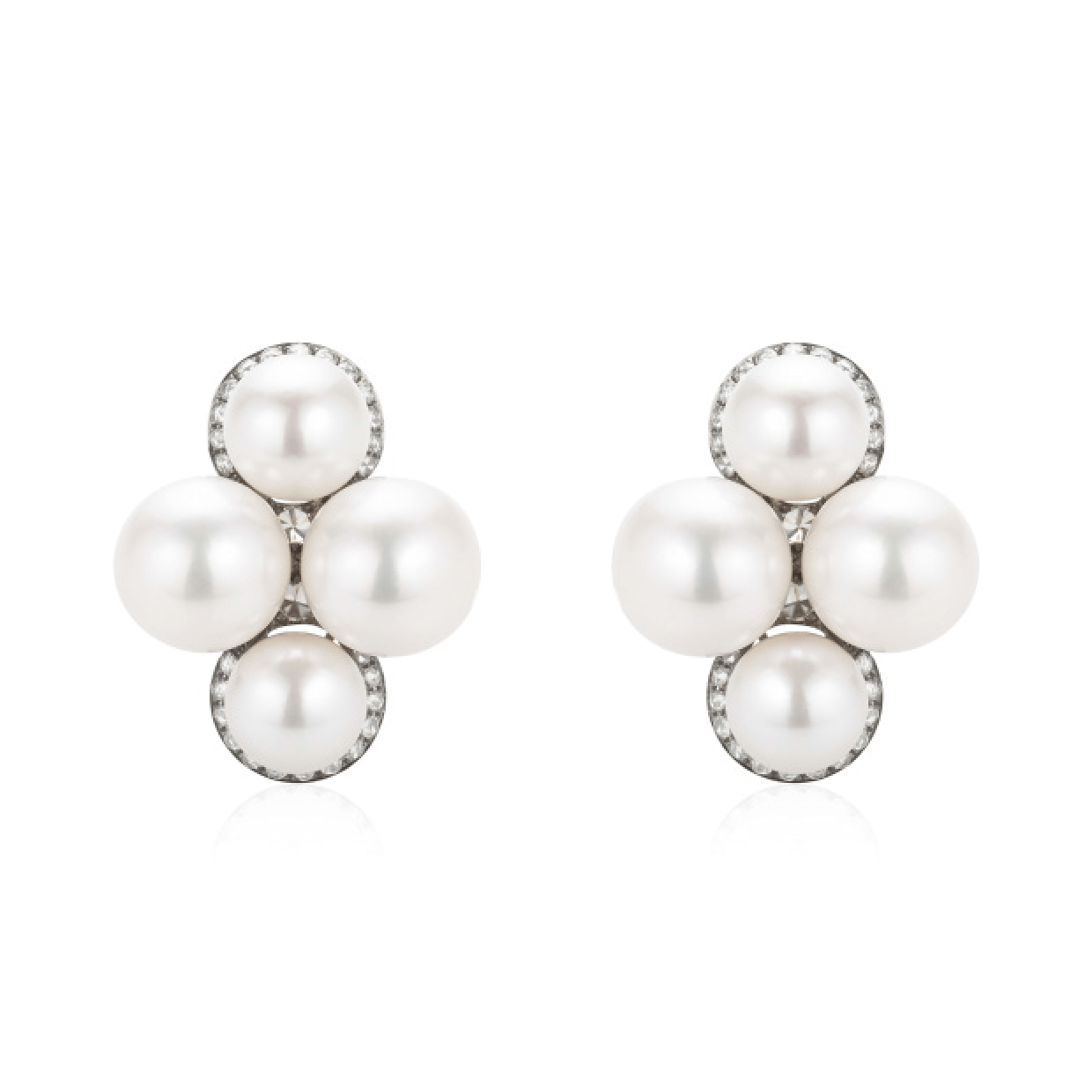 NICHOLAS LIU-Theia White Pearl Earrings-WHITE GOLD