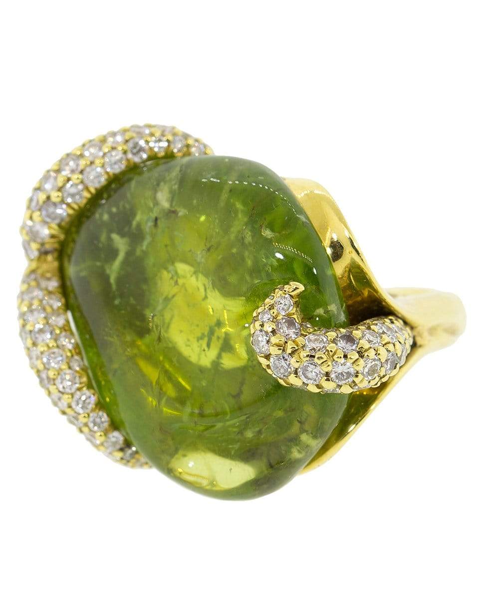 NICHOLAS VARNEY-Peridot Diamond Springtime Ring-YELLOW GOLD