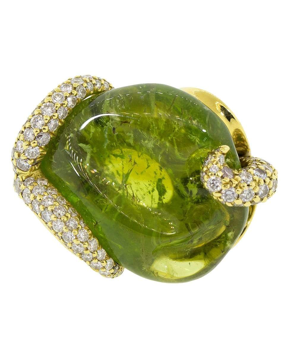 NICHOLAS VARNEY-Peridot Diamond Springtime Ring-YELLOW GOLD