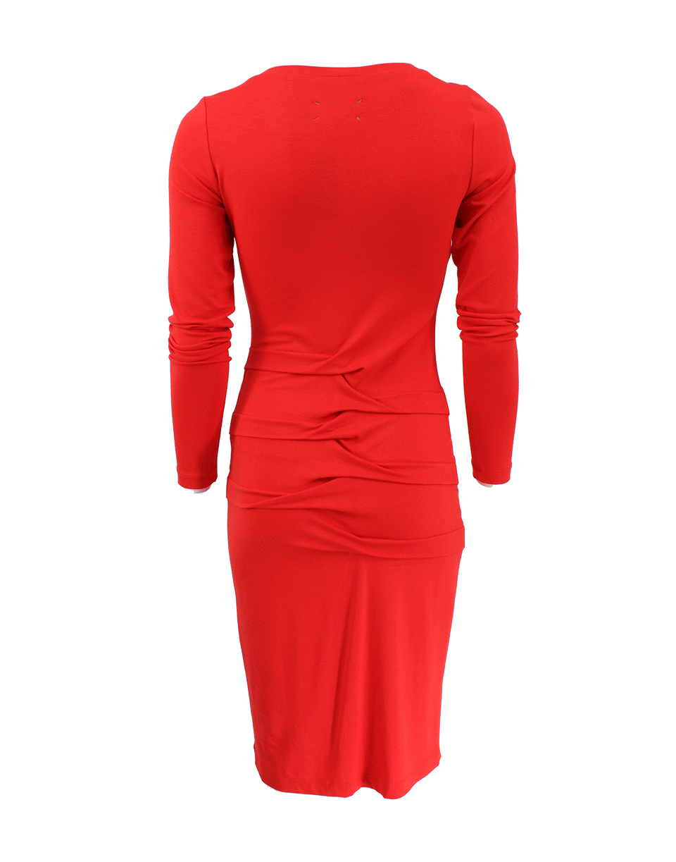NICOLE MILLER-Long Sleeve Jersey Dress-