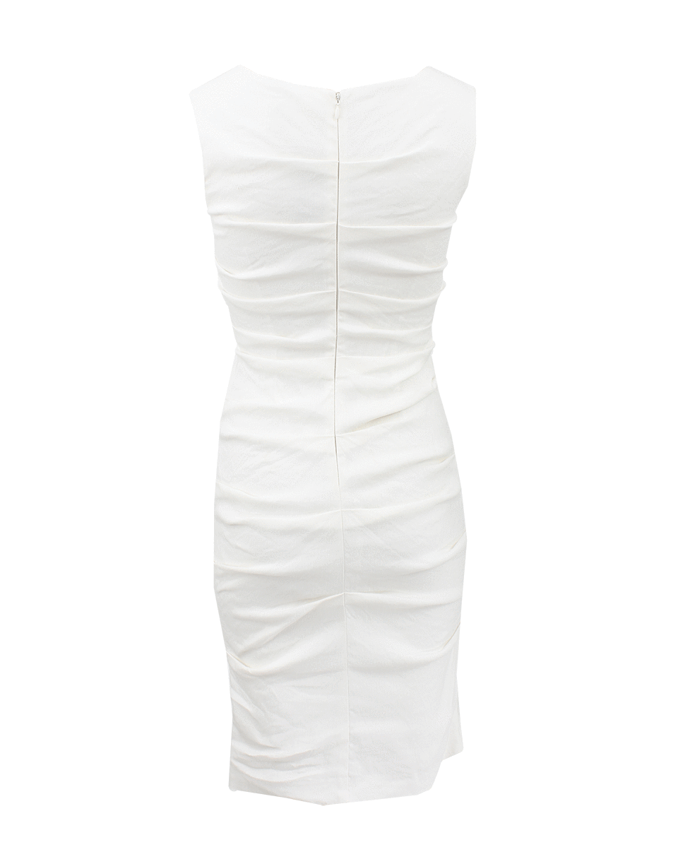 NICOLE MILLER-Sleeveless Stretch Tucked Dress-