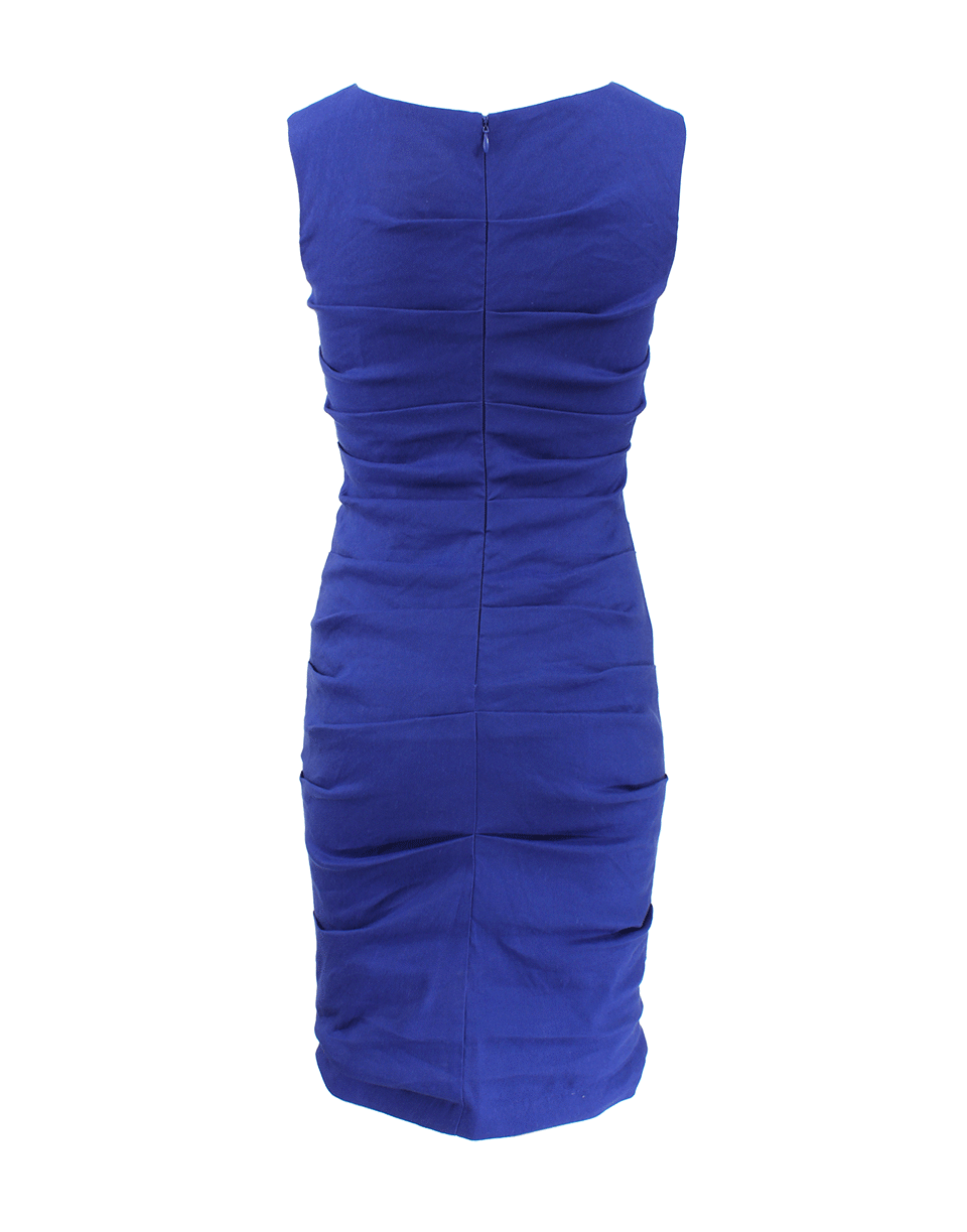 NICOLE MILLER-Sleeveless Stretch Tucked Dress-