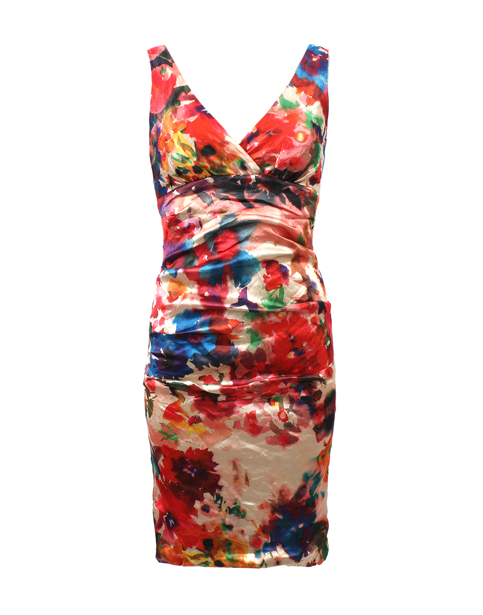 V-Neck Floral Dress CLOTHINGDRESSCASUAL NICOLE MILLER   