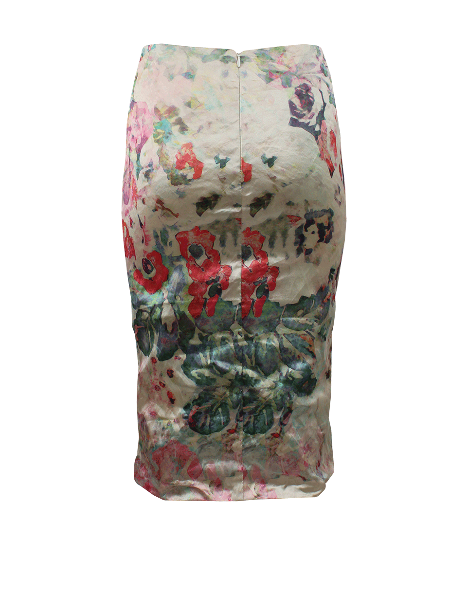 Floral Techno Metal Skirt CLOTHINGSKIRTKNEE LENGT NICOLE MILLER   