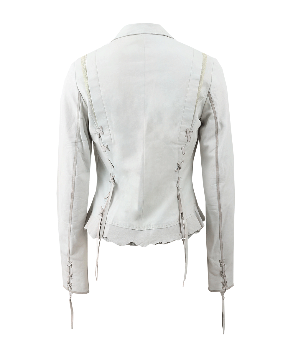 NIGEL PRESTON & KNIGHT-Fairy Biker Leather Jacket-STONE