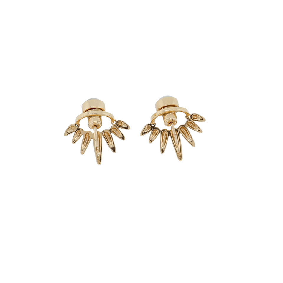 NIKOS KOULIS-Mother Of Pearl And White Diamond Spectrum Mini Earrings-ROSE GOLD