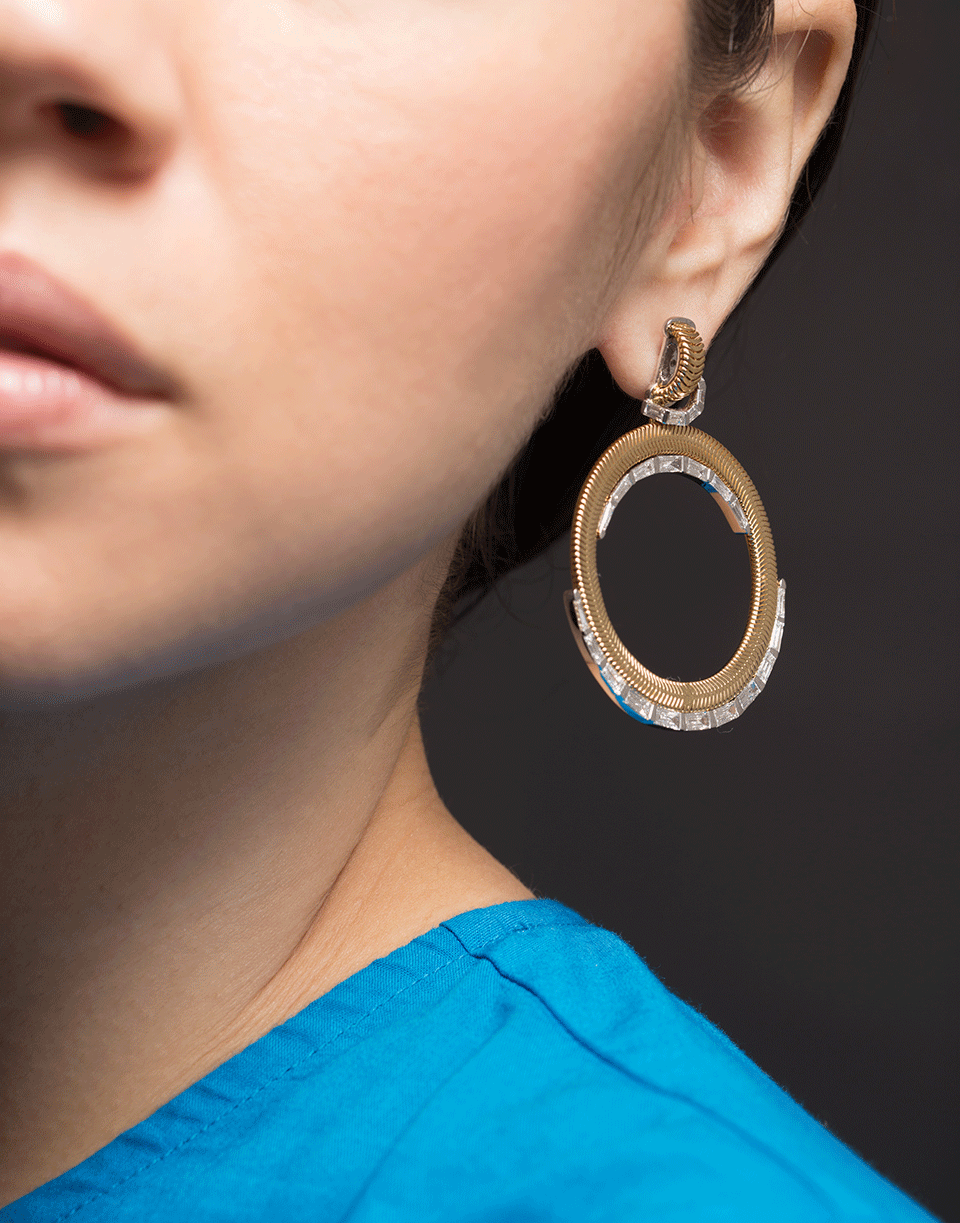 Baguette Diamond Hoop Earrings JEWELRYFINE JEWELEARRING NIKOS KOULIS   