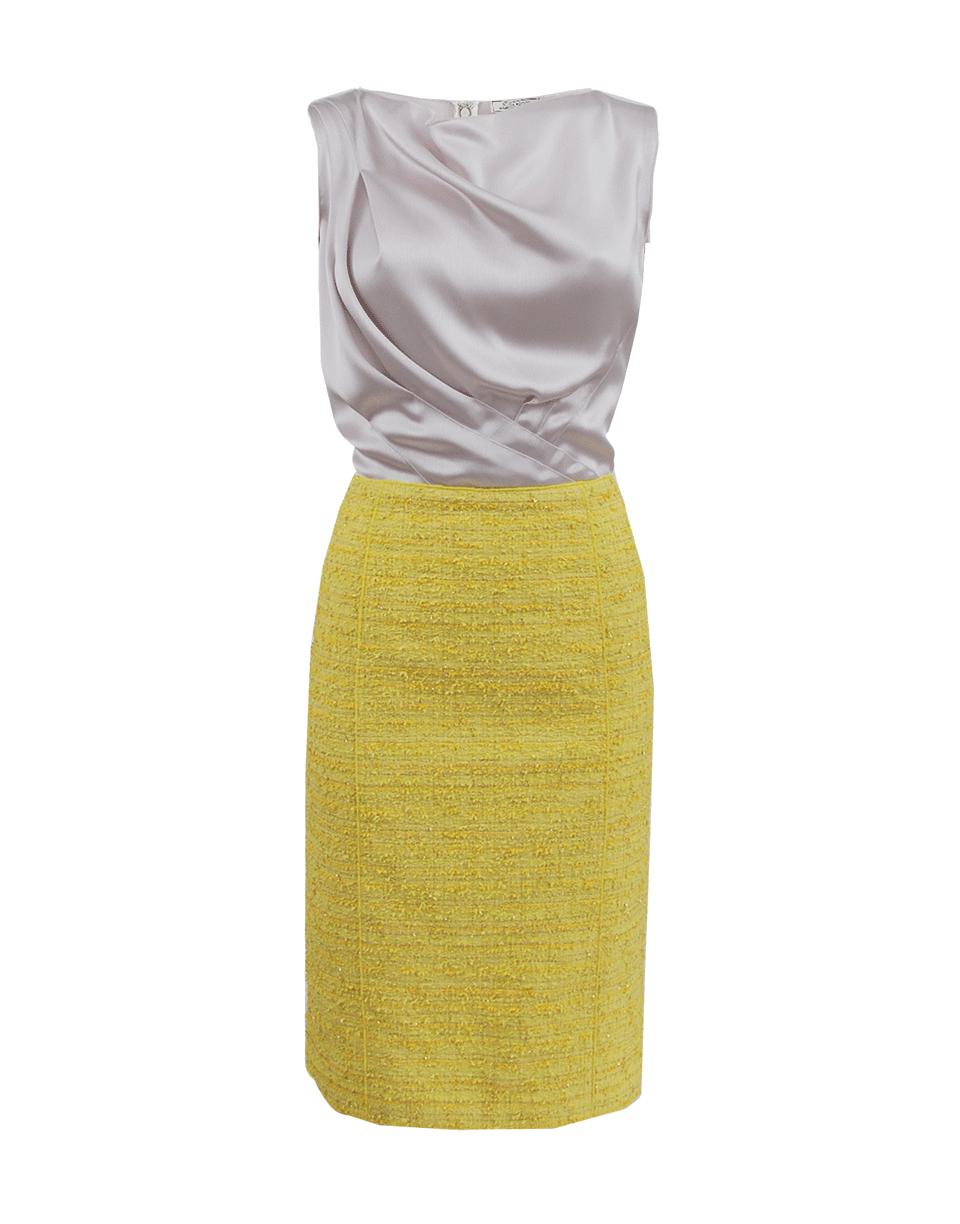 NINA RICCI-Sleeveless Tweed Fitted Dress-