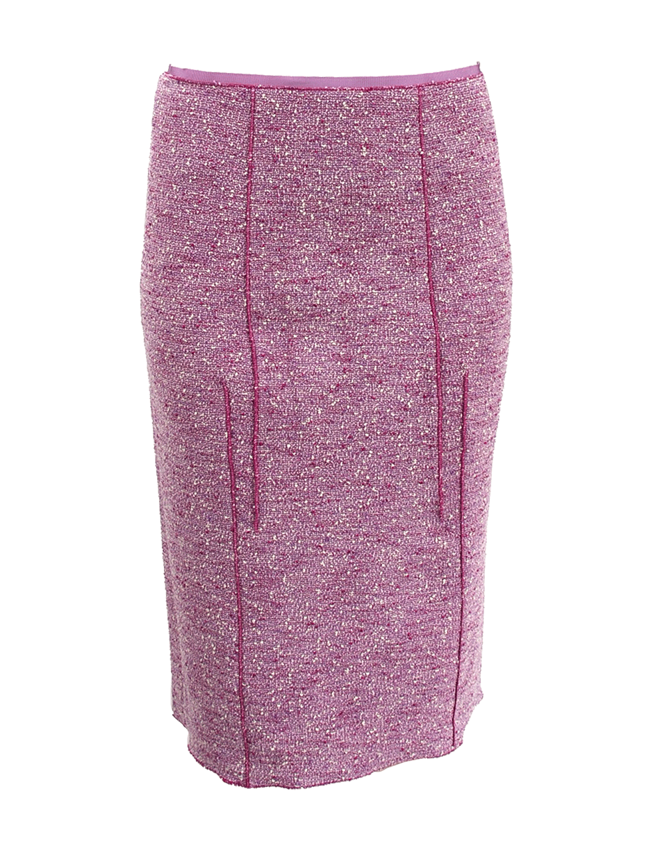 NINA RICCI-Light Weight Tweed Pencil Skirt-