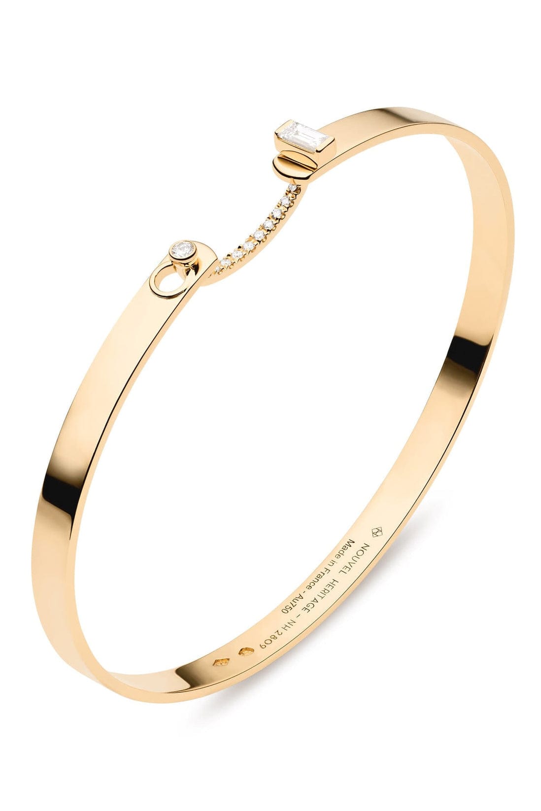 NOUVEL HERITAGE-Dinner Date Mood Bangle-YELLOW GOLD