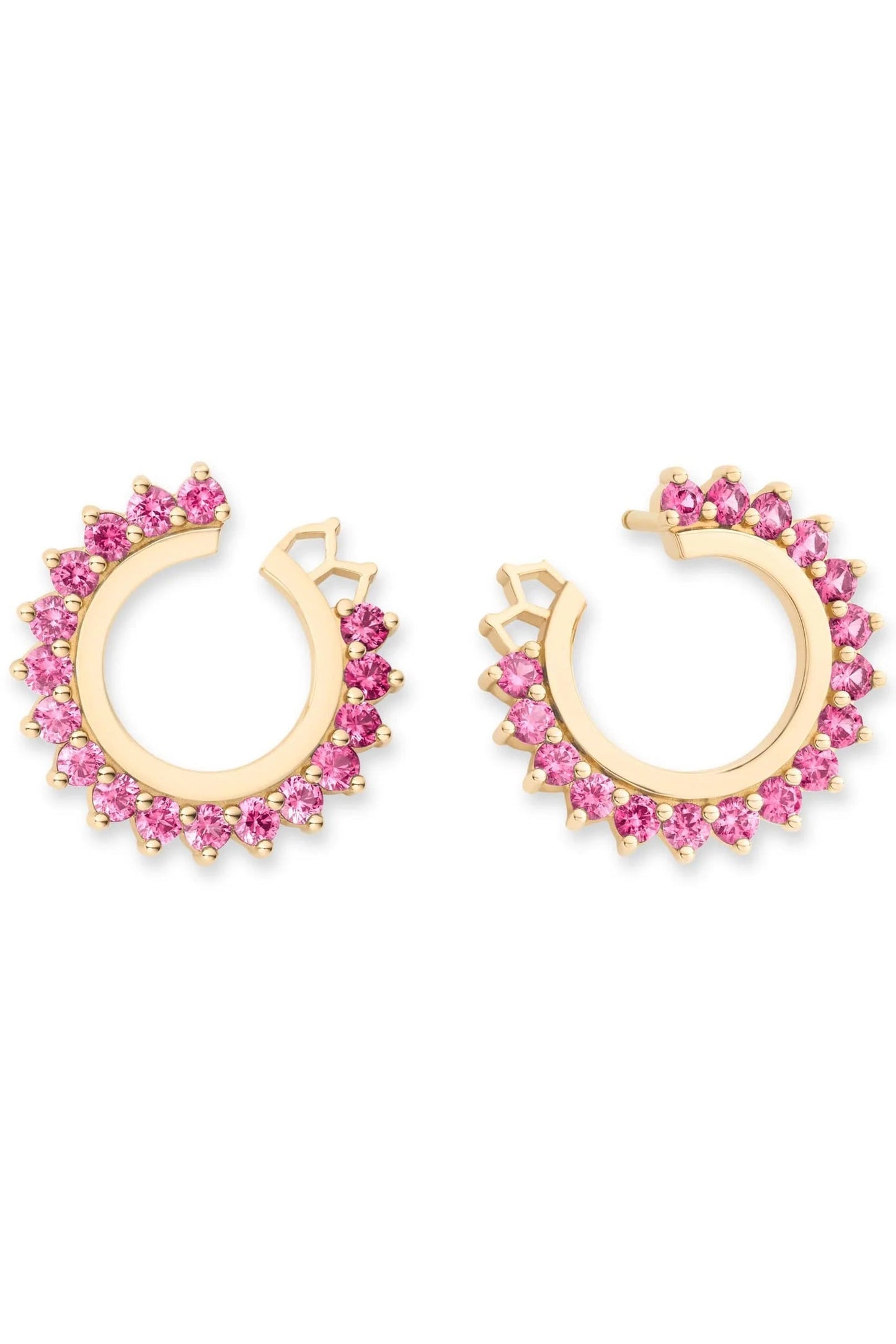 NOUVEL HERITAGE-Vendome Pink Sapphire Earrings-YELLOW GOLD