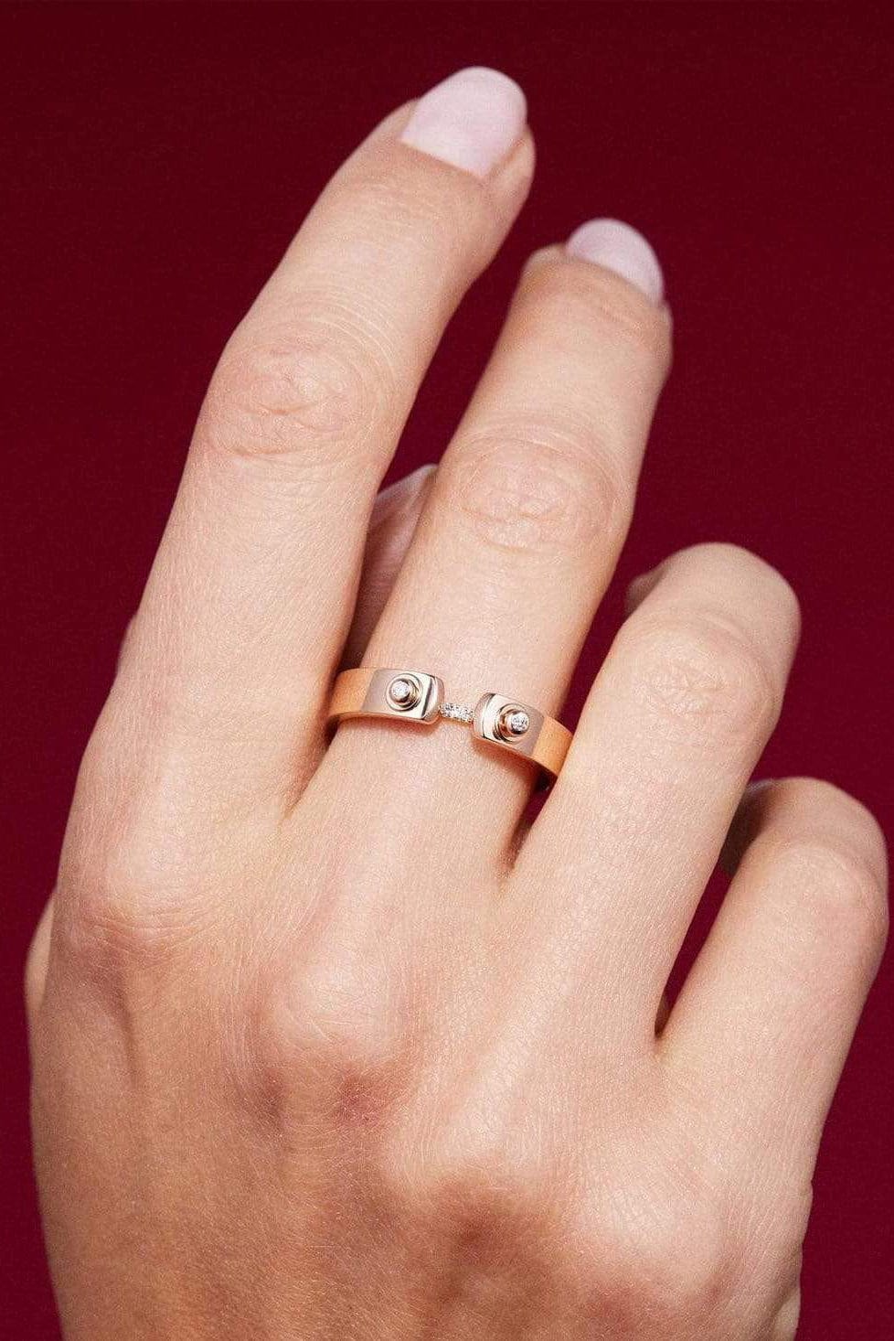 NOUVEL HERITAGE-Business Meeting Mood Ring - Rose Gold-ROSE GOLD