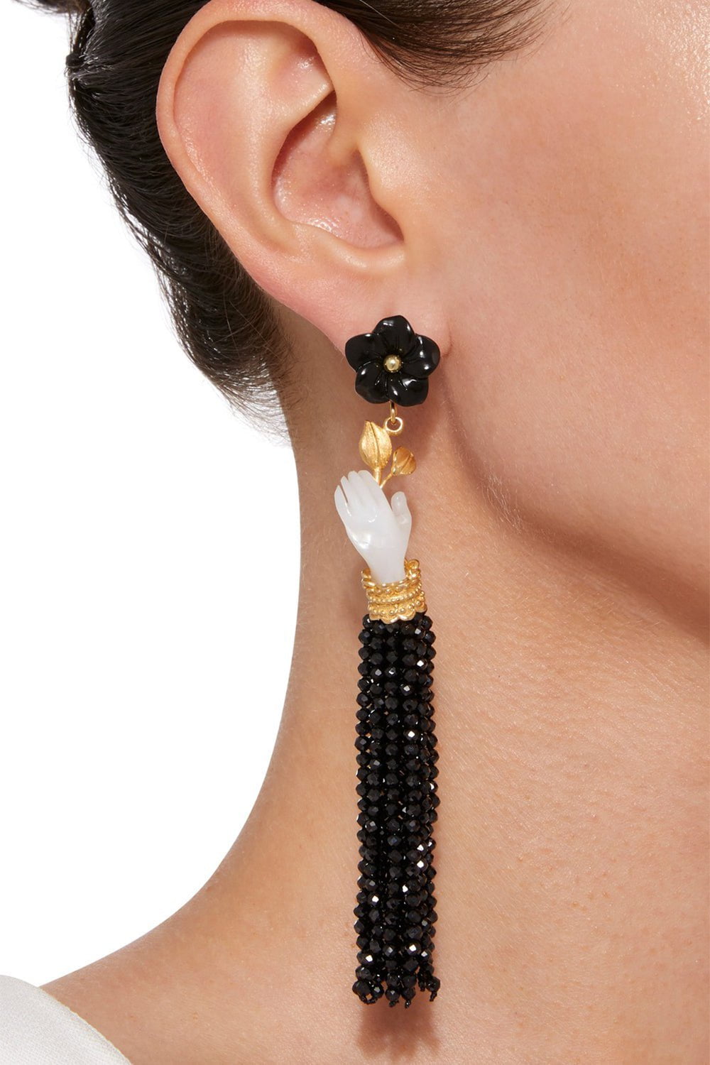 OF RARE ORIGIN-Bloom Earrings - Black-BLACK