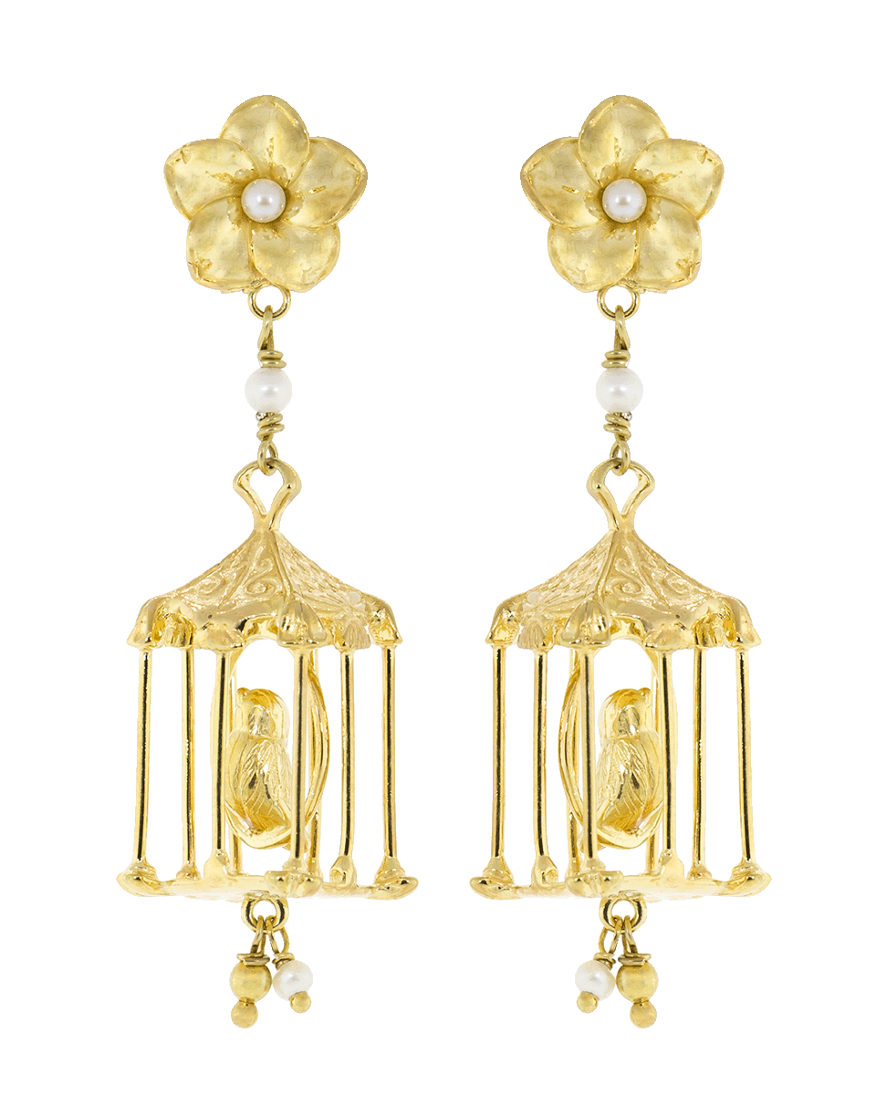 OF RARE ORIGIN-Pagada Birdcage Earrings-GOLD
