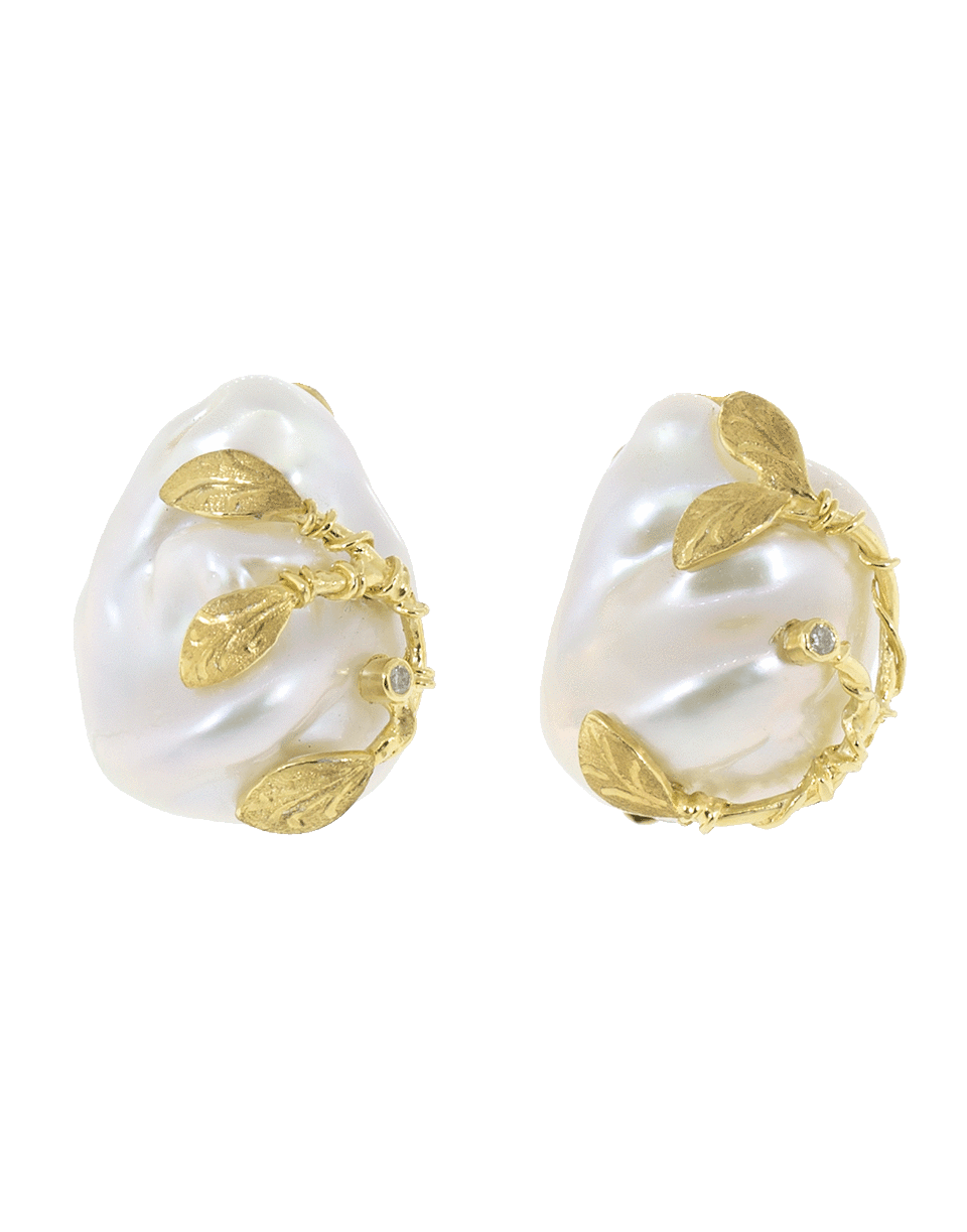 Hedera Pearl Clip Earrings JEWELRYBOUTIQUEEARRING OF RARE ORIGIN   