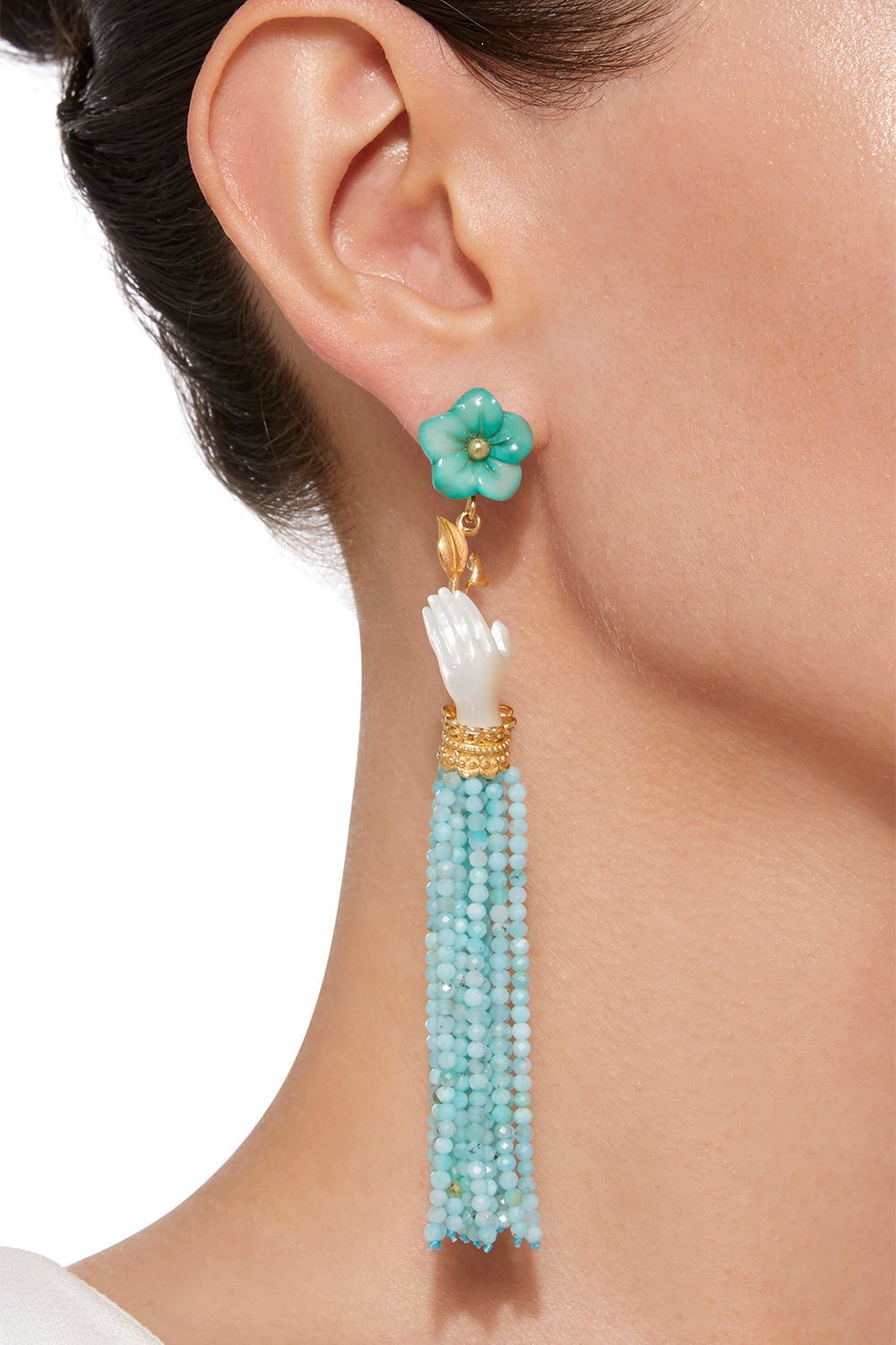 OF RARE ORIGIN-Bloom Earrings - Turquoise-TURQUOISE