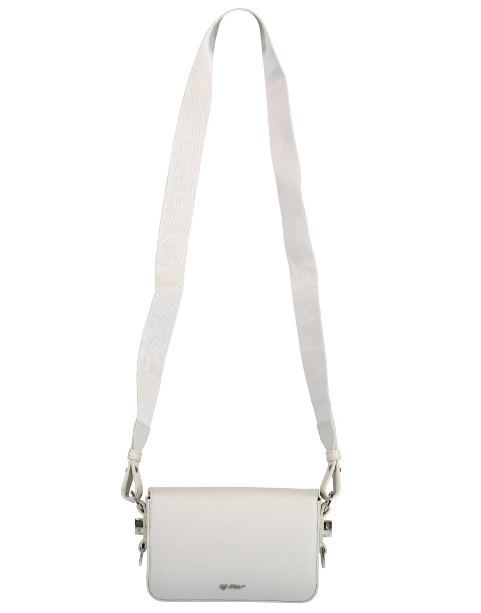 OFF-WHITE-White Diag Mini Flap Bag-OFF WHT