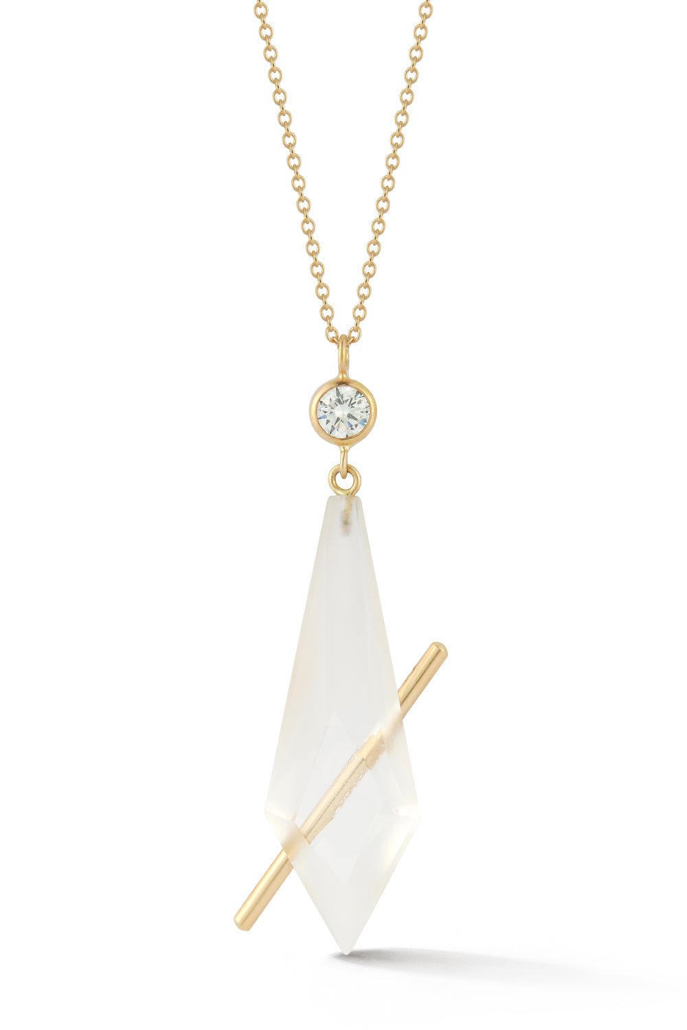 OLIVIA SHIH-Lucid Crystal Pendant Necklace-RECYCLED GOLD (WHEN POSSIBLE)