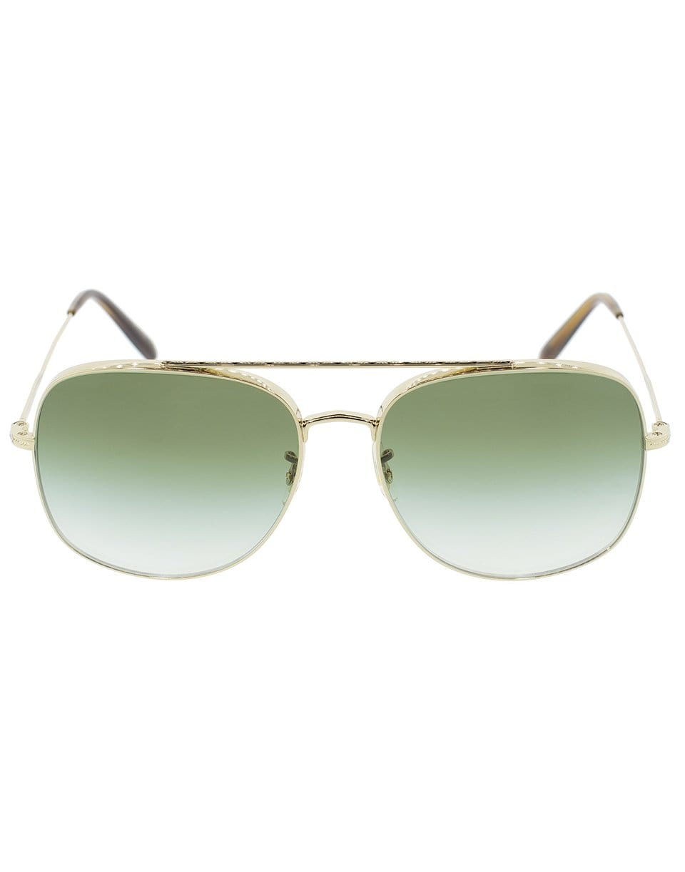 Taron Sunglasses - Soft Gold and Olive ACCESSORIESUNGLASSES OLIVER PEOPLES   