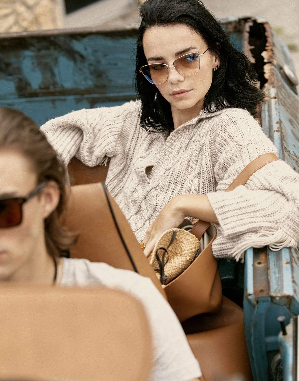 OLIVER PEOPLES-Gold Marlyse Sunglasses-GOLD