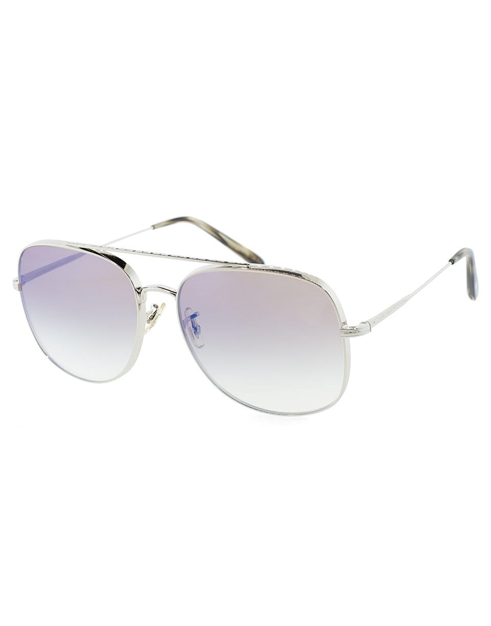 OLIVER PEOPLES-Taron Sunglasses - Silver and Tan-TAN/SLVR