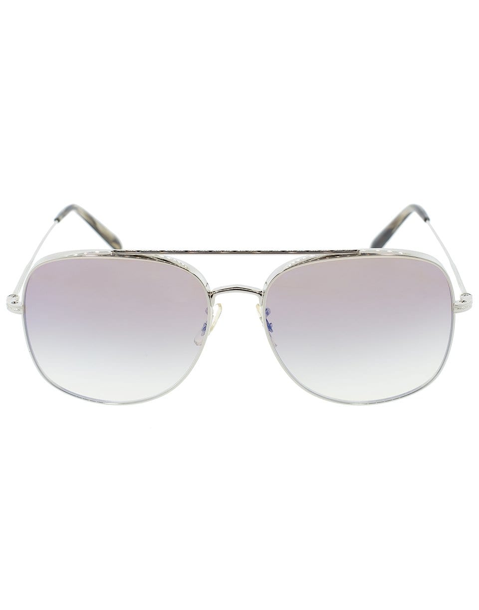 OLIVER PEOPLES-Taron Sunglasses - Silver and Tan-TAN/SLVR