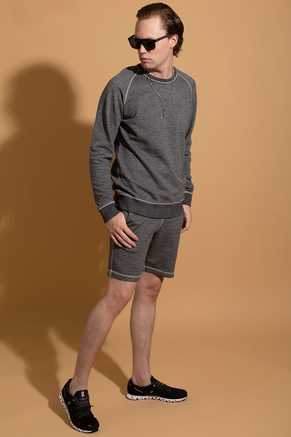 ORLEBAR BROWN-Afador Contrast Stitch Sweat Shorts-