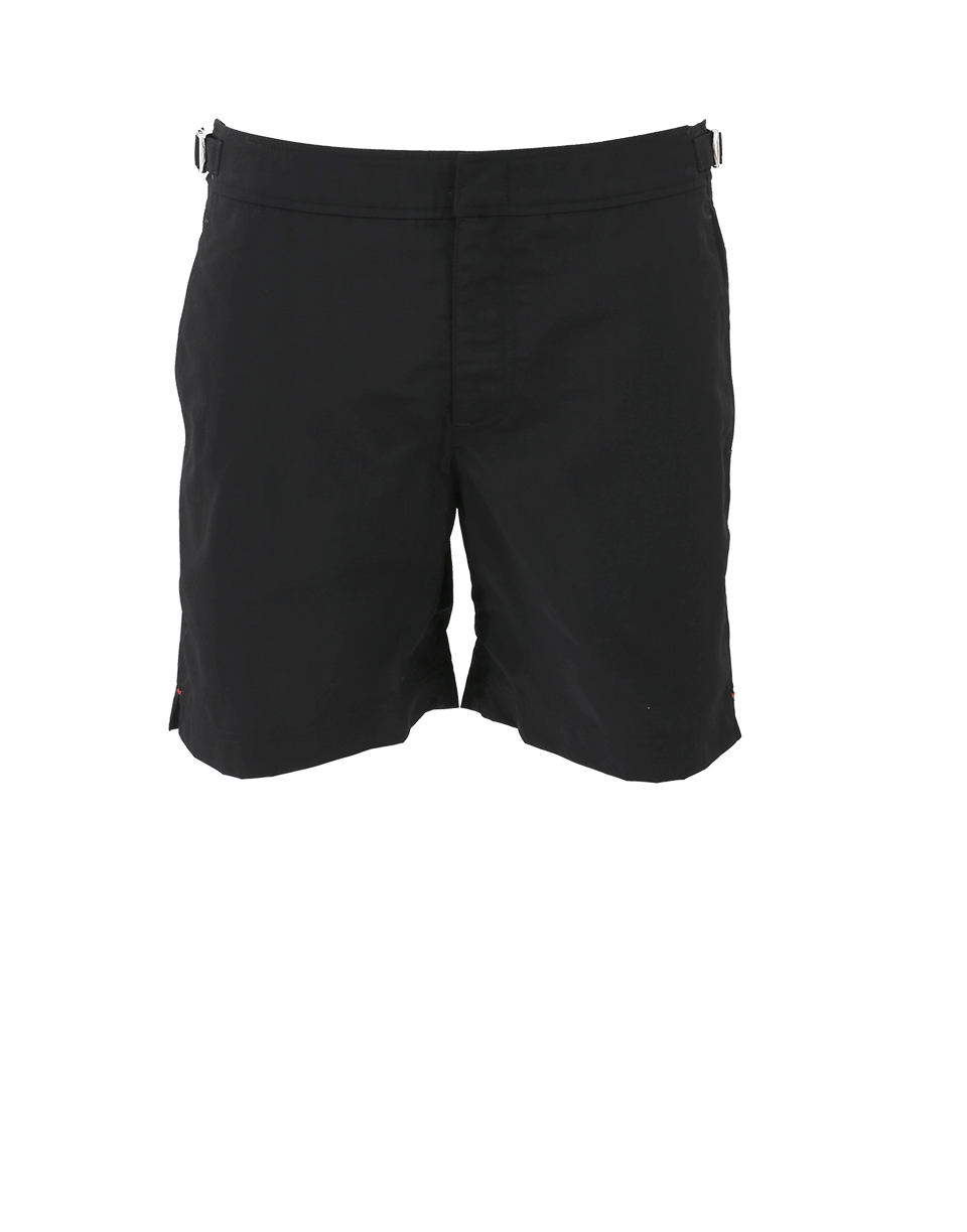 ORLEBAR BROWN-Bulldog Black Mid-Length Swim Shorts-