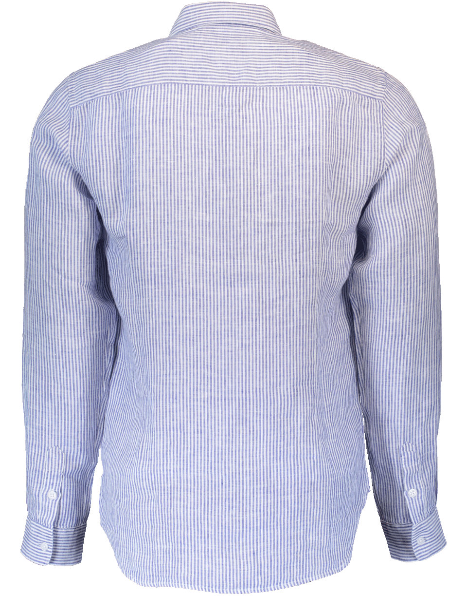 ORLEBAR BROWN-Morton Linen Navy Tailored-Fit Shirt-