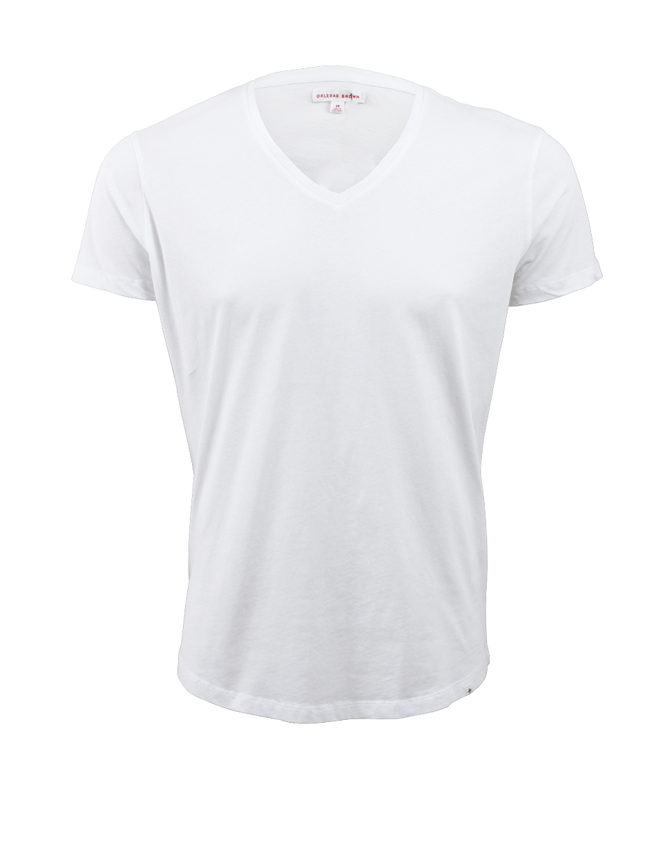 ORLEBAR BROWN-OB-V White Tailored Fit V-neck T-Shirt-