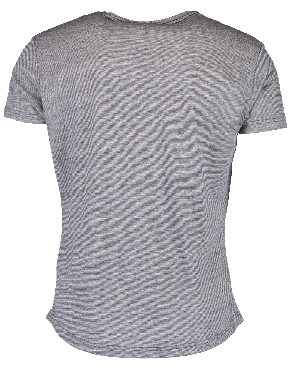 ORLEBAR BROWN-OB-T Linen Navy Stripe Tailored-Fit Crew Neck T-Shirt-
