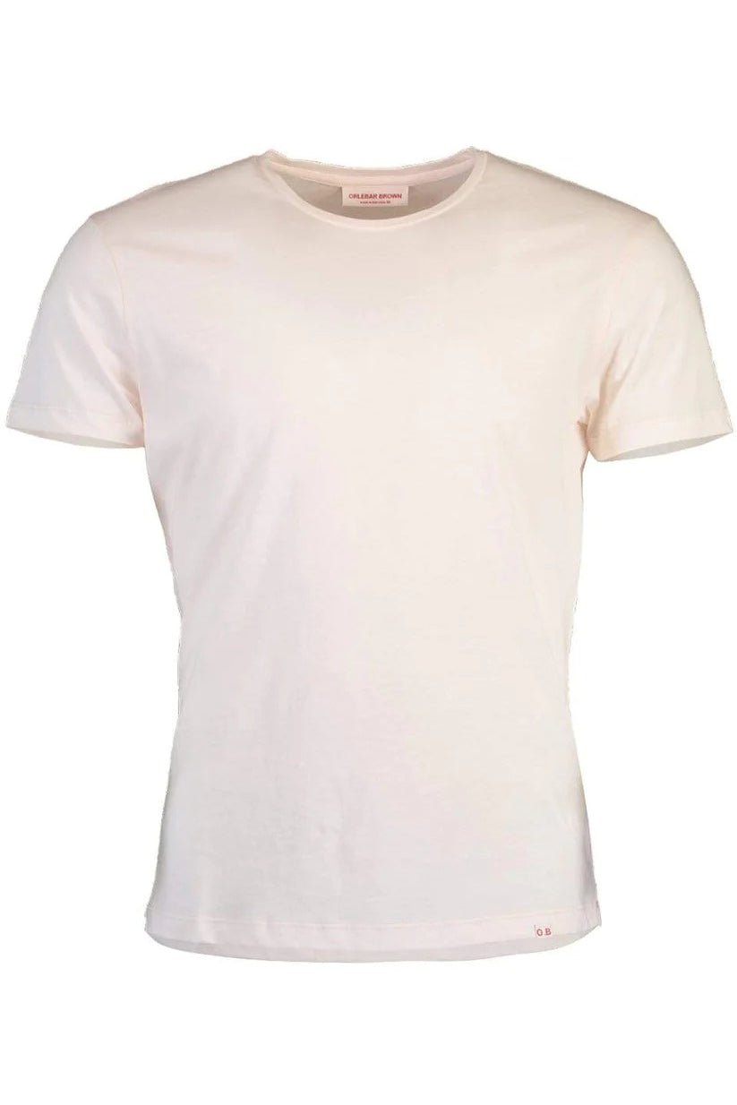Round Neck T Shirt - Pink MENSCLOTHINGTEE ORLEBAR BROWN   