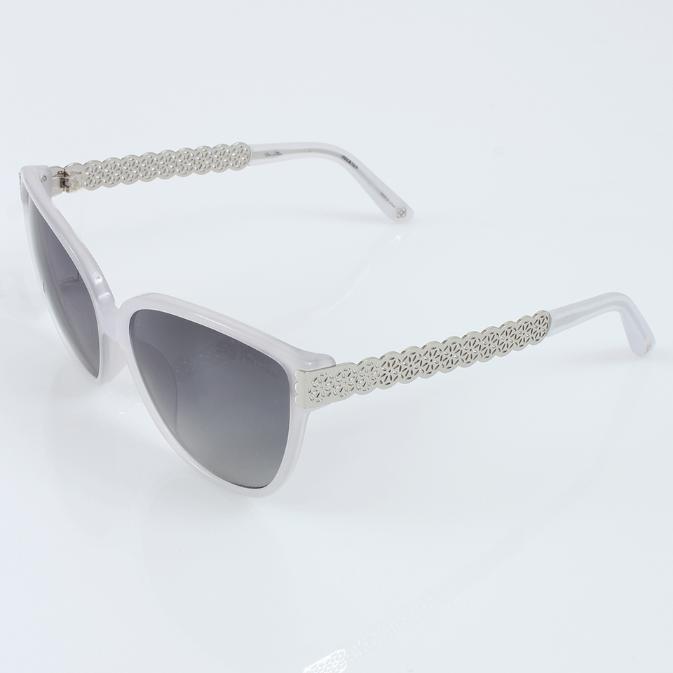 OSCAR DE LA RENTA-Ivory And Silver Sunglasses-IVORY